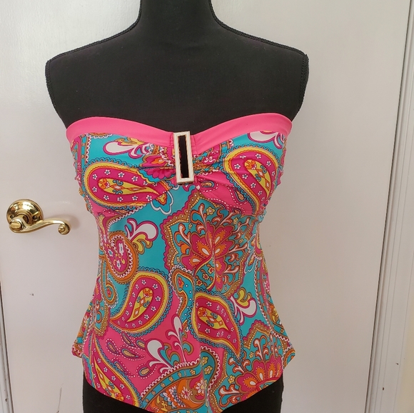 Super cute tankini 2 PC Paisley  Boho Print Bathing Suit - Picture 4 of 13